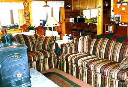 Camin's Log Retreat - Living room